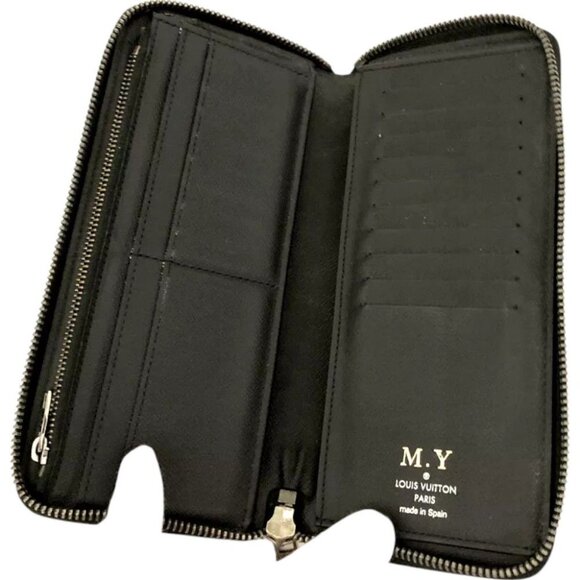 963221BR (X3) Louis Vuitton Wallet Long Black Monogram - Picture 7 of 9